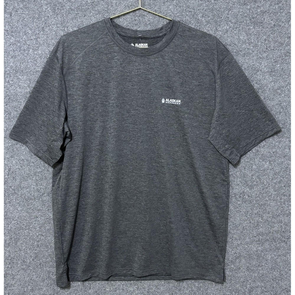 NWT DULULTH‎ ALASKAN HARDGEAR L Mens SS Polyester Tun-Dry Lightweight Tee Gray